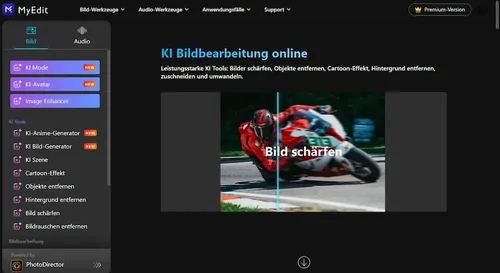 MyEdit - Bestes Online-KI-Tool für Foto und Audio